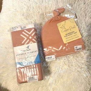 Copper Pearl Mesa Swaddle & Hat Set